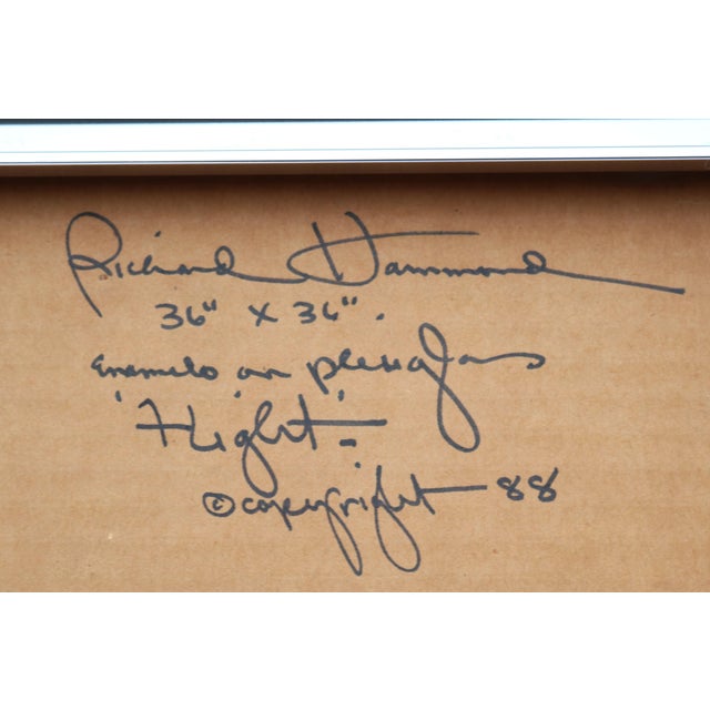 1988 Richard Hammond Flight-1 Abstract Expressionism Artwork Enamel on Plexiglass For Sale - Image 16 of 18