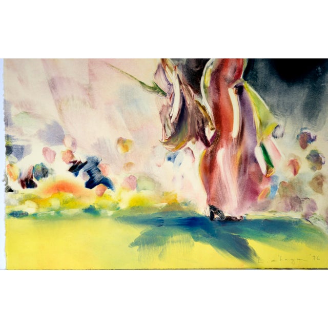 Printmaking Materials "Capricho" Original Impressionist Monotype by Linda O'Hagan For Sale - Image 7 of 8