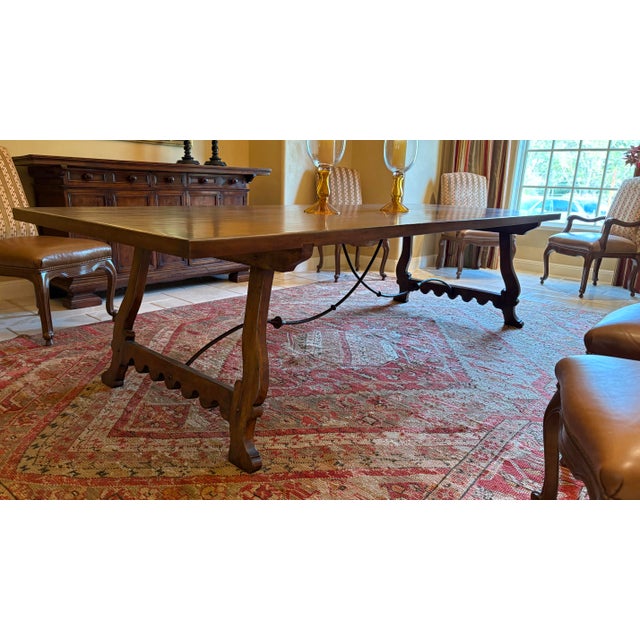 Michael Taylor Walnut Portuguese Dining Table For Sale - Image 11 of 11