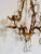 Mid 20th Century Italian Tole Gold Triple Arm Candle Wall Sconce With Crystals For Sale - Image 5 of 12