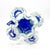 Large Vintage Cobalt Blue Murano-Style Art Glass Crested Bird Sculpture – Hollywood Regency / Coastal For Sale - Image 9 of 12