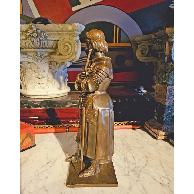 Metal Marie d'Orléans, St Joan of Arc, 1800s, Bronze For Sale - Image 7 of 16