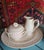 Royal Creamware Originals Pierced Ware Twisted Handle Teapot - Rose detail lid - diamond pierced ware outer detail - solid...