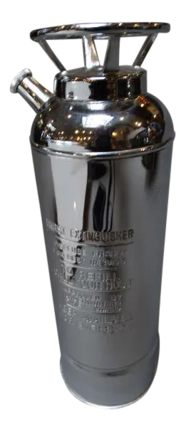 Mid 20th Century Novelty “Fire Extinguisher” Music Box Cocktail Shaker