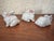 White Vintage Trio of White Bunny Rabbits For Sale - Image 8 of 9