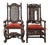 Pair of Monumental Carved Oak Ceremonial Throne Chairs in the Charles II Restoration Style | Ca. 1880 For Sale