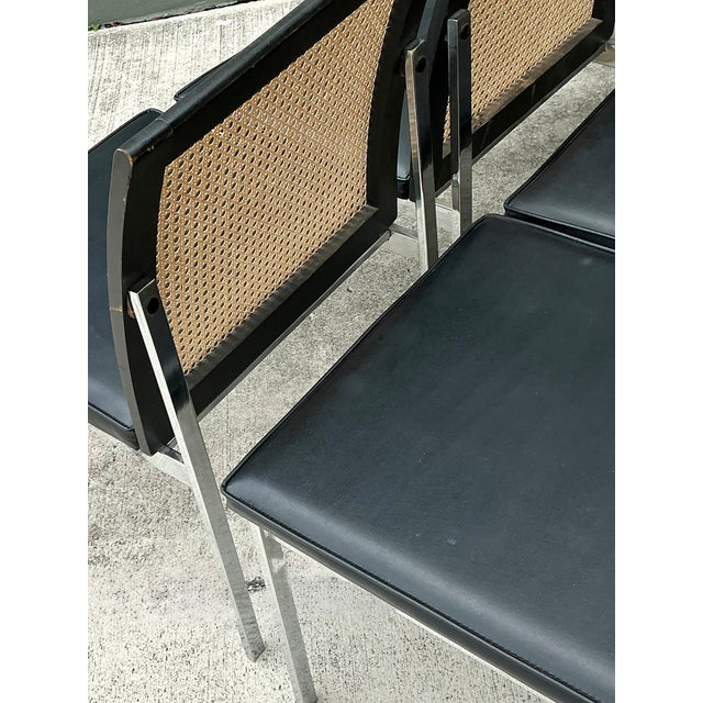 Vintage Paul McCobb for Lane Chrome and Cane Dining Chairs - Set of 8 For Sale - Image 11 of 12