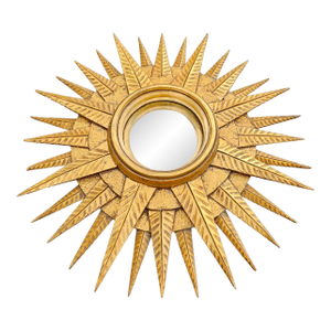 Vintage Giltwood Sunburst Concave Mirror