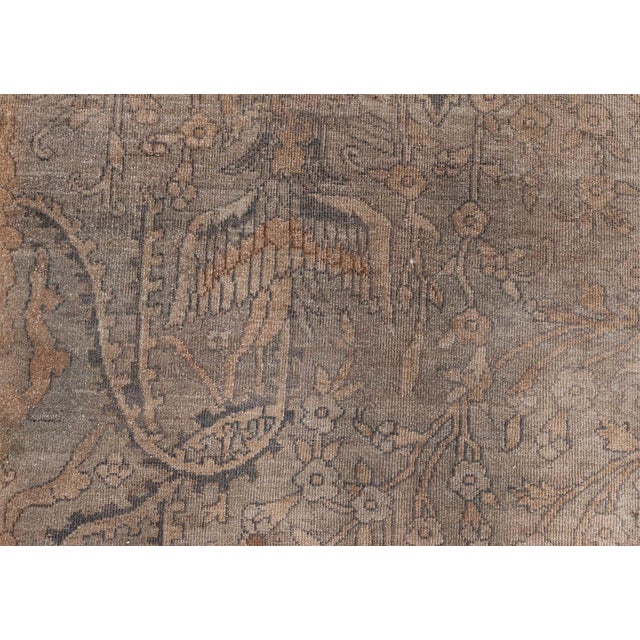 Fine Antique Indian Handmade Wool Rug For Sale - Image 4 of 9
