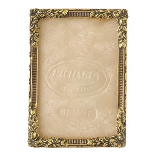 Miniature German Gilt Filigree Picture Frame For Sale