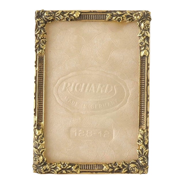 Miniature German Gilt Filigree Picture Frame For Sale