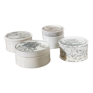 19th Century Miniature Boxes in Porcelain, Set of 4 For Sale