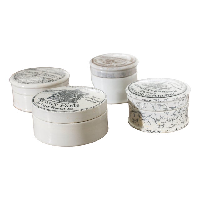 19th Century Miniature Boxes in Porcelain, Set of 4 For Sale