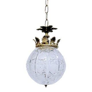 1920's Vintage Hand Cut Crystal Lantern For Sale