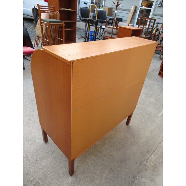 Mid Century Swedish Teak Roll Top Secretary Desk by Egon Ostergaard ~ Scandinavian or Danish Modern Style ~ Vintage Dresser For Sale - Image 18 of 18