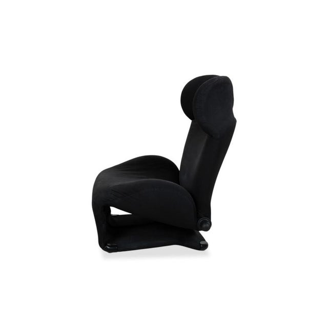 Wink Armchair in Black Fabric by Toshiyuki Kita for Cassina For Sale - Image 14 of 16