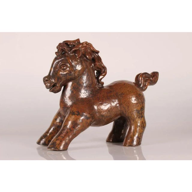 Large Mid-Century Danish Ceramic Horse Figure by Gertrud Kudielka for L. Hjorth, 1950s For Sale - Image 9 of 9