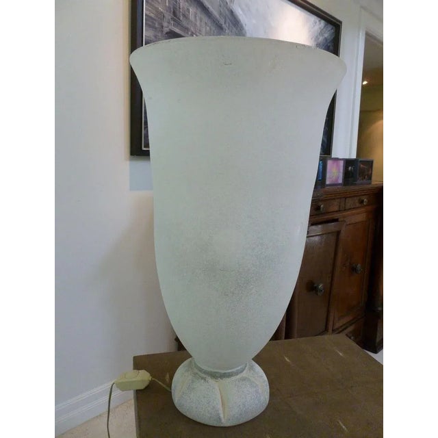 Late 70's Karl Springer Corroso Seguso Murano Glass Lamp For Sale In Miami - Image 6 of 8