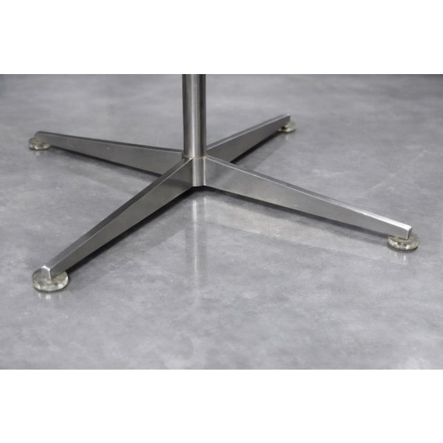 Set of Mid-Century Modern Danish Brown Leather Swivel Chair & Ottoman, 1970s For Sale - Image 12 of 18