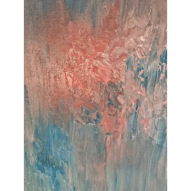 1950s Vintage Abstract Painting Mid Century Modern Signed For Sale - Image 5 of 8