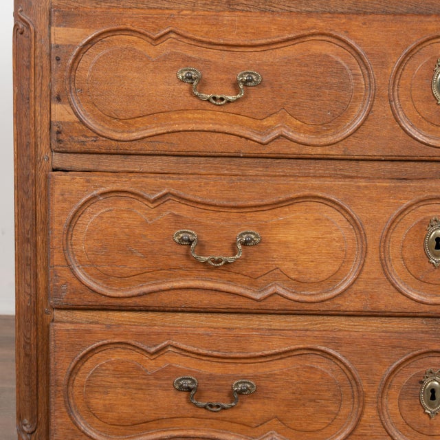 Late 18th Century French Oak Chest of Three Drawers For Sale - Image 13 of 18