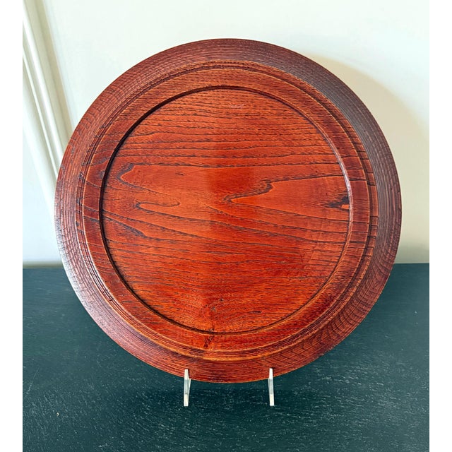 Set of Six Large Lacquered Wood Trays with Ink Paintings by Hirao Chikuka For Sale - Image 15 of 15