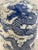 1980s Imperial Chinese Qing Dynasty Style Blue & White Dragon Porcelain Vase For Sale - Image 5 of 10