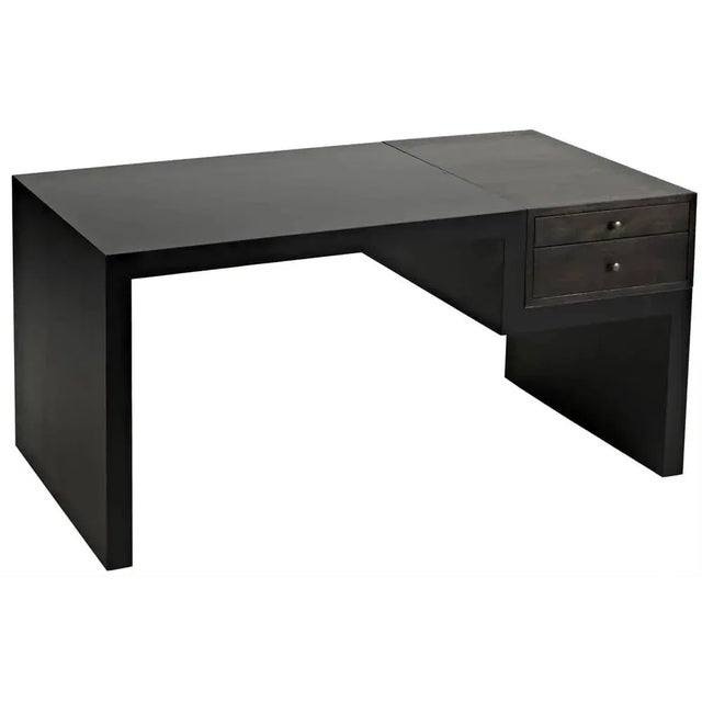 Not Yet Made - Made To Order NOIR Alvaro Desk, Black Iron with Ebony Walnut For Sale - Image 5 of 6