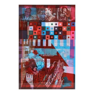 Transparant Creatures Hunting New Victims from General Dynamic F.U.N. Portfolio, Eduardo Paolozzi Lithograph