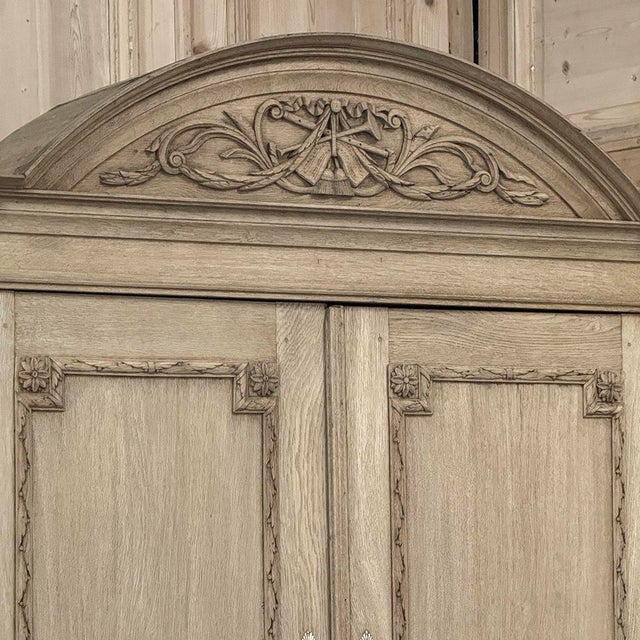 Wood 18th Century Dutch Neoclassical Stripped Oak Secretary ~ Bookcase For Sale - Image 7 of 18