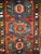 19th Century Antique Caucasian Kazak Rug, Hand-Knotted Wool Pile, Geometric Design, Red & Blue, 5' x 7' For Sale - Image 5 of 12
