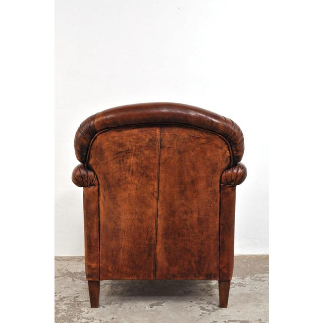 Vintage Armchair in Leather, 1950s For Sale - Image 12 of 13