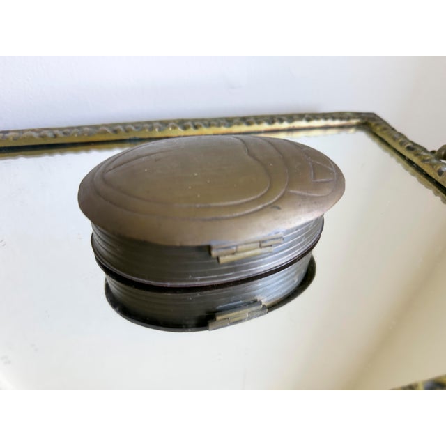 Vintage Mid Century Modern Brass Scarab Keepsake Box 1960s For Sale - Image 9 of 11