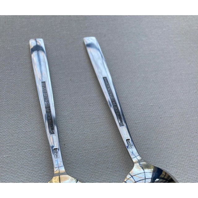 1970s Midcentury Rogers Insilco Elite Stainless Table Spoons- Set of 4 For Sale - Image 5 of 7