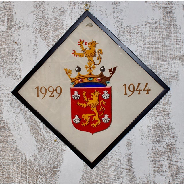 Large Vintage College Parchment, 1944 For Sale - Image 11 of 11