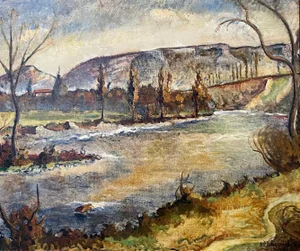 Walter Schneider, Salève Mountain, Oil on Canvas