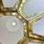 Hollywood Regency Brass Ceiling Lamp from Deknudt, Belgium, 1980s For Sale - Image 10 of 18
