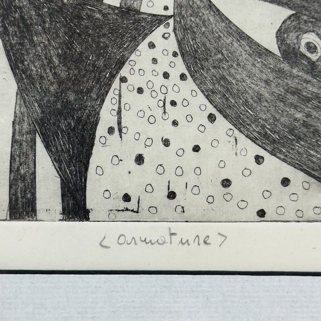 Mid-Century Modern Popy, Composition, 1972, Etching For Sale - Image 3 of 15