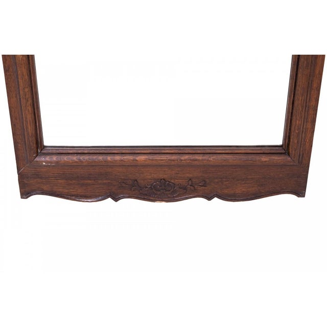 Narrow Oak Mirror, France, 1910 For Sale - Image 4 of 6
