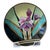 Mid 20th Century Chinese Hand Painted Iris Floral Dish For Sale