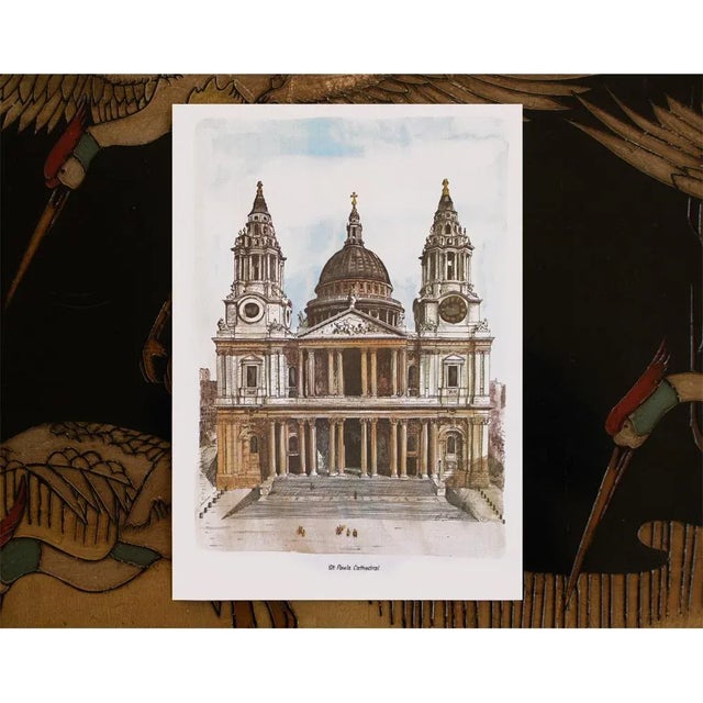1970s After Bernard Smith "London, St. Paul's Cathedral", Neoclassical Vintage Print For Sale - Image 4 of 6
