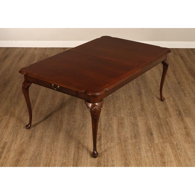 High Quality Rectangular Top Cherry Dining Table with Shell-Carved Legs and Single Dovetailed Utensil Drawer, Includes Two...