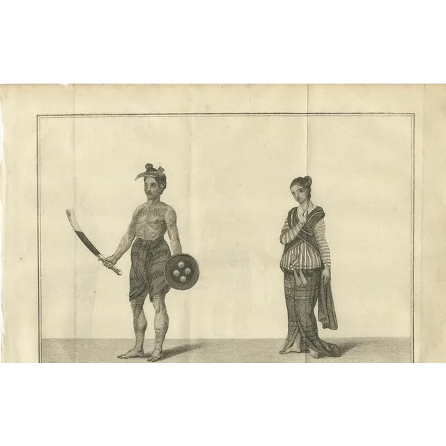 Tattooed Burmese Farmer and His Wife, 1800, Paper For Sale - Image 3 of 10