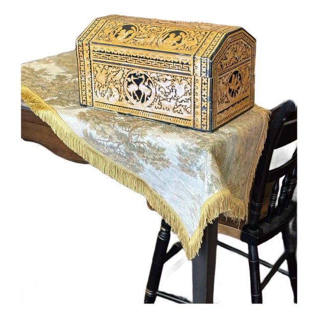 Vintage Wood Carved Box for Jewelry or Secrets! For Sale