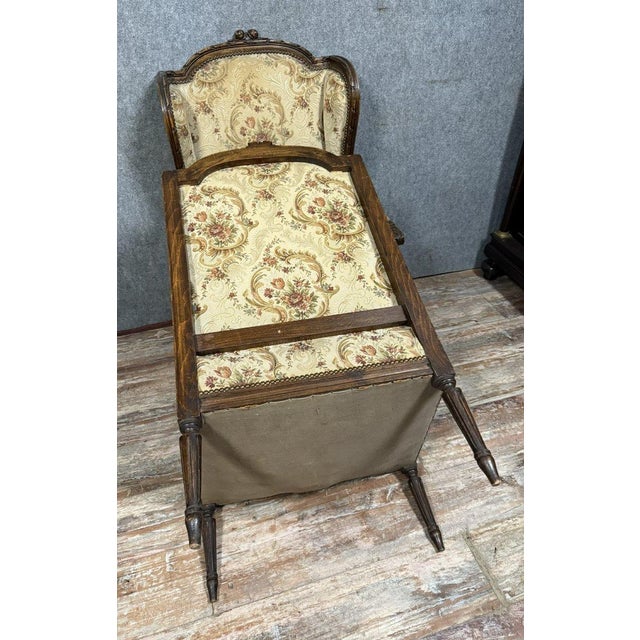 Large Louis XVI Style Carved Wooden Bergère Armchairs, Set of 2 For Sale - Image 5 of 6