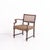 Antique armchair from the 1920s, made of oak. The chair features original upholstery in light-coloured fabric together...