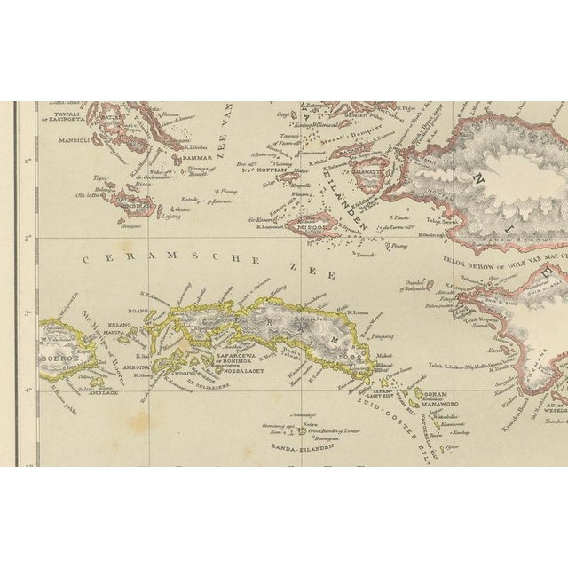 Antique Dutch Colonial Map of the Moluccas and New Guinea by Dornseiffen, 1884 For Sale - Image 3 of 9