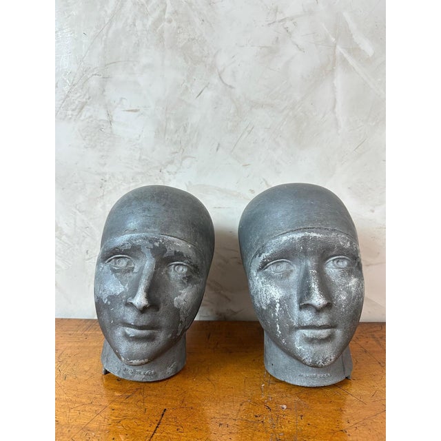 Vintage Hat Heads, 1920, Set of 2 For Sale - Image 7 of 11