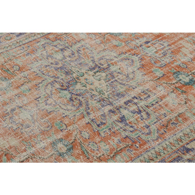 Rug & Kilim Vintage Zeki Müren Rug, With Geometric Patterns and Medallion, From Rug & Kilim For Sale - Image 4 of 7