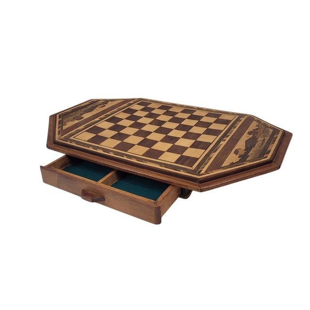 Arts & Crafts Chess Game in Carved Wood, England, 1890s For Sale - Image 9 of 18